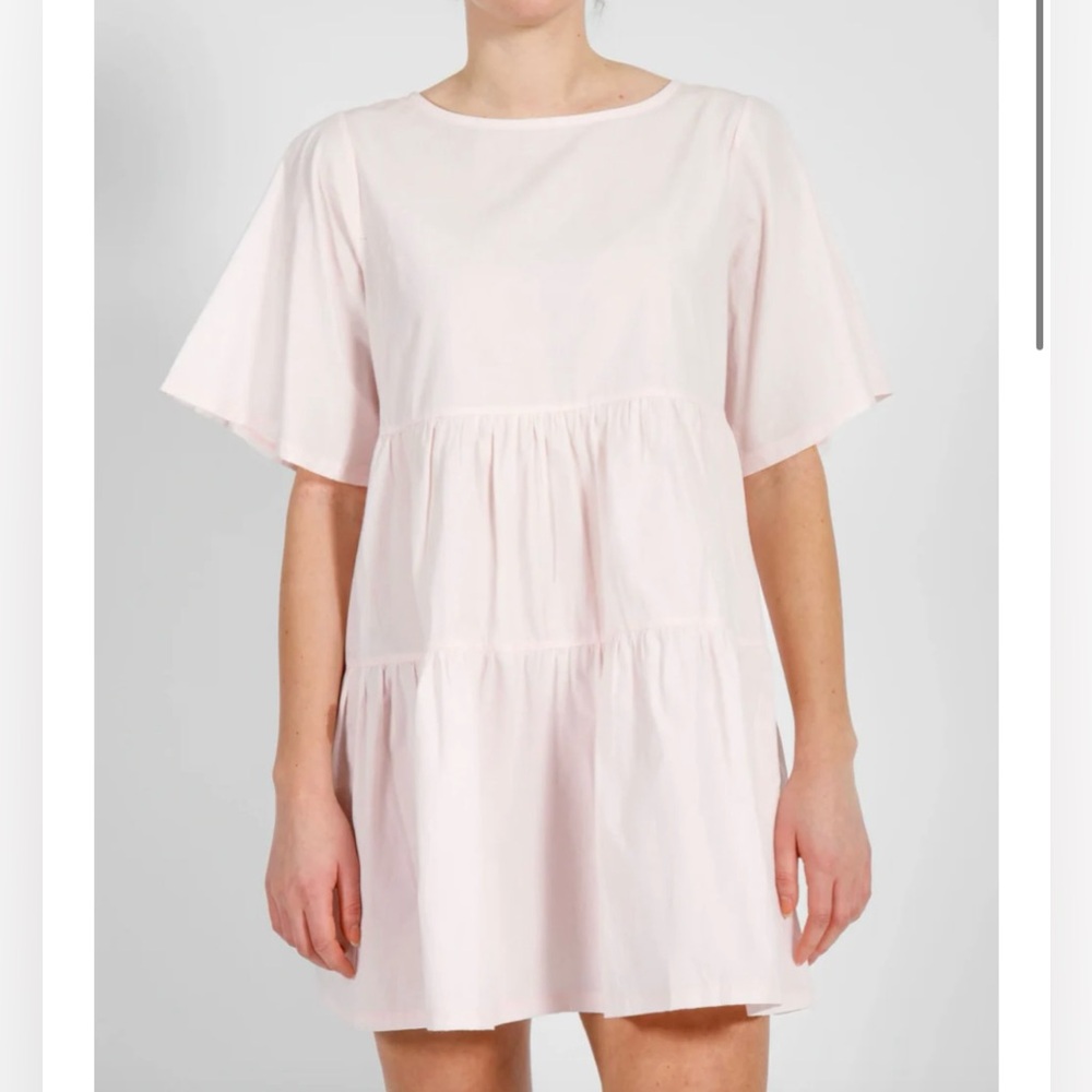 Brunette The Label Cotton Poplin Tiered Dress